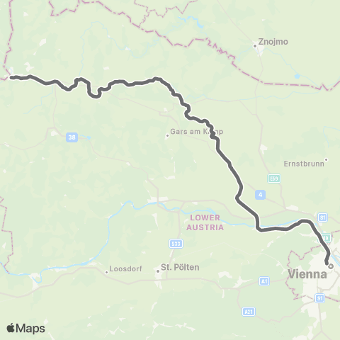 Österreichische Bundesbahnen Wien - Salzburg - Kufstein - Innsbruck - Bludenz - Bregenz - Lindau map