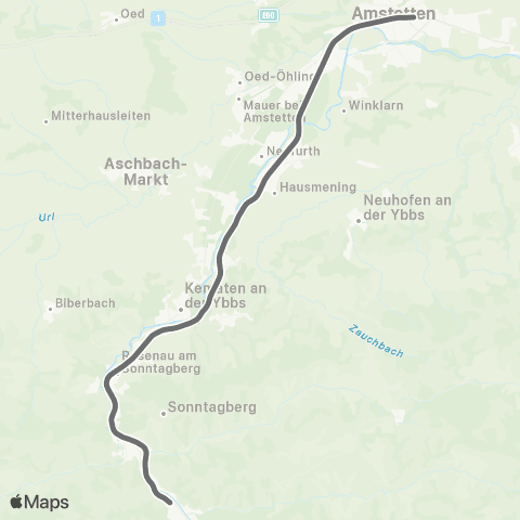 Österreichische Bundesbahnen Bischofshofen - Schladming - Stainach-Irdning - Leoben - Bruck / M - Wien map