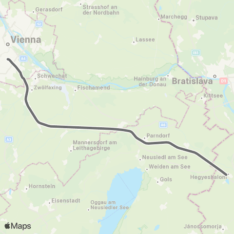 Österreichische Bundesbahnen Wien - Bruck / Mur - Klagenfurt - Villach - Tarvis (I) - ... map