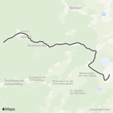 Österreichische Bundesbahnen Gutenstein ↔︎ Wr.Neustadt map