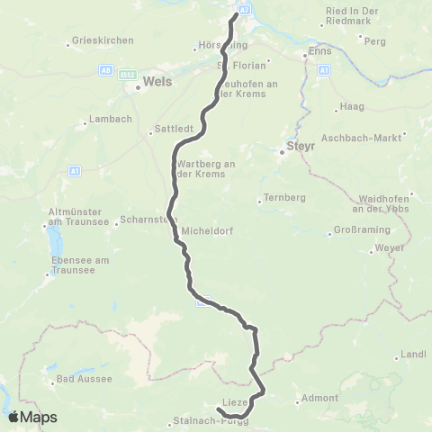 Österreichische Bundesbahnen Wien - Salzburg - Kufstein - Innsbruck - Bludenz - Bregenz - Lindau map
