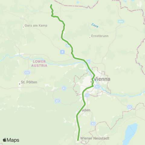 Österreichische Bundesbahnen Linz - Selzthal - Graz map