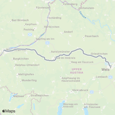 Österreichische Bundesbahnen Linz - Selzthal - Graz map