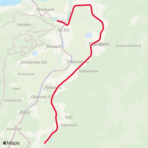 Österreichische Bundesbahnen Wien - Salzburg - Kufstein - Innsbruck - Bludenz - Bregenz - Lindau map
