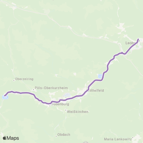 Österreichische Bundesbahnen Wien - Bruck / Mur - Klagenfurt - Villach - Tarvis (I) - ... map
