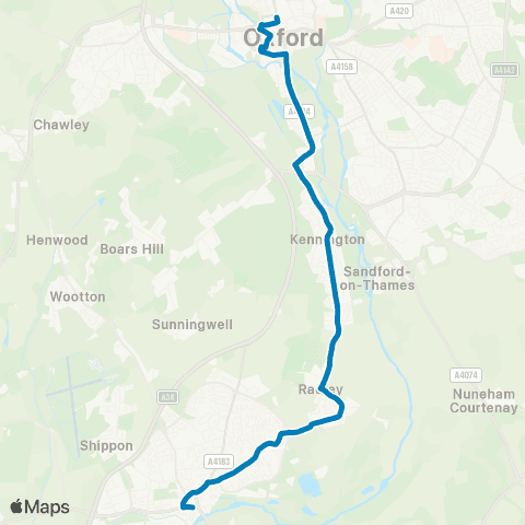 Oxford Bus Company High Street - Westgate map