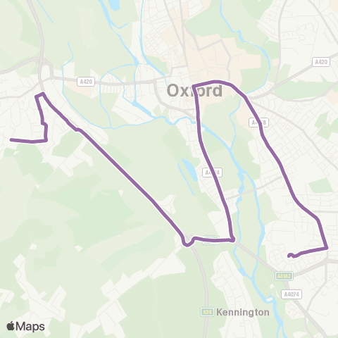 Oxford Bus Company The Oval - Matthew Arnold School map