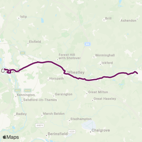 Oxford Bus Company Railway Station - Town Hall map