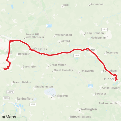 Oxford Bus Company Red Kite Road - Kassam Stadium map