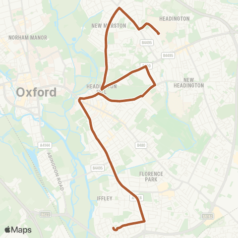 Oxford Bus Company Jr Hospital Main Entrance - The Oval map