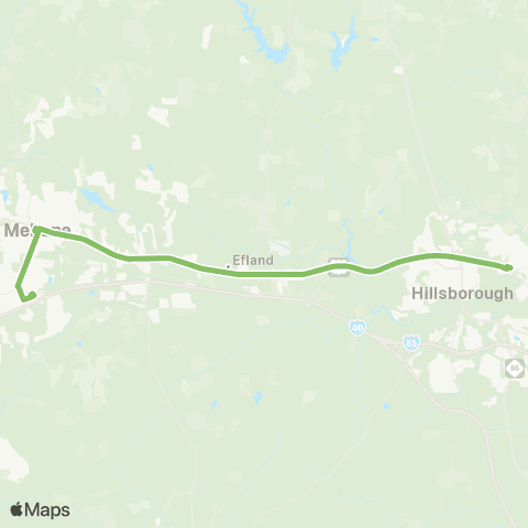 Orange County Public Transportation (OCPT) Orange-Alamance Connector map