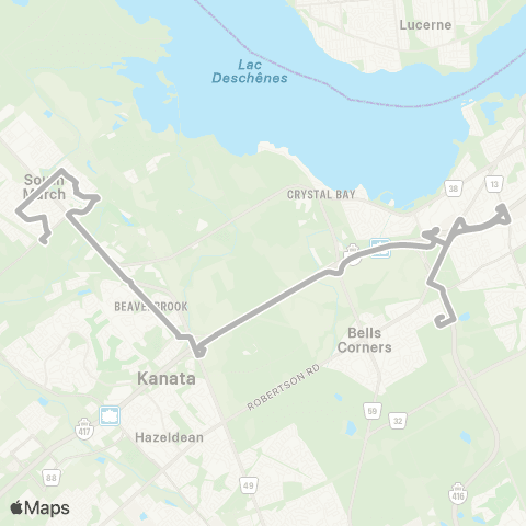OC Transpo Bell H.S <​> Innovation map