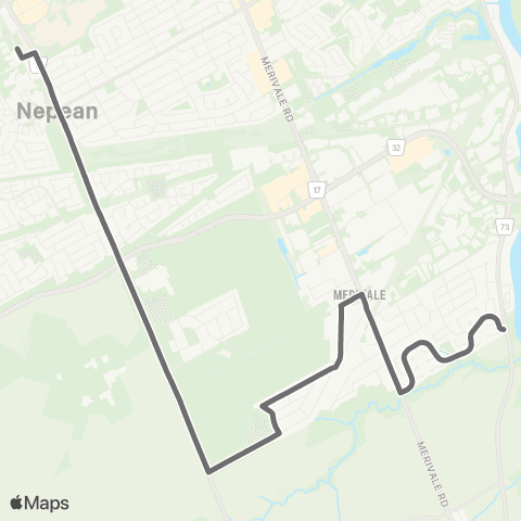 OC Transpo Baseline <​> Amberwood map