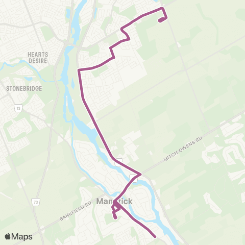 OC Transpo Limebank <​> Manotick map