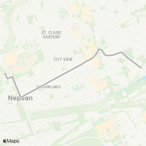 OC Transpo Omer-Deslauriers <​> Baseline map