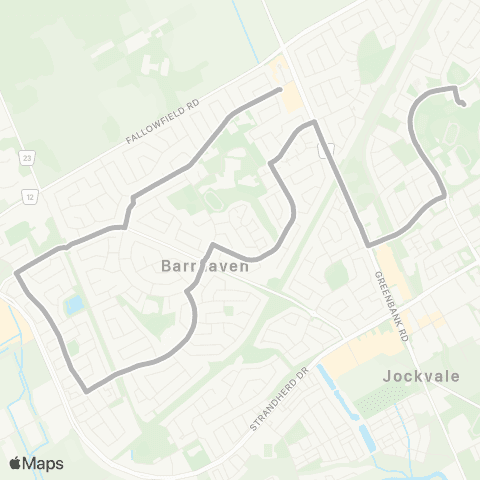 OC Transpo St. Mother Theresa H.S <​> Larkin map