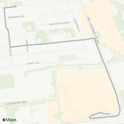 OC Transpo St-Laurent map