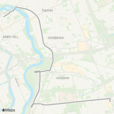 OC Transpo De La Salle <​> Elmvale map