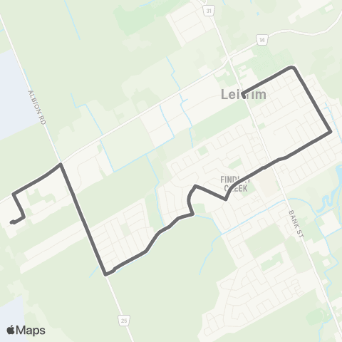 OC Transpo Rotary <​> Leitrim map