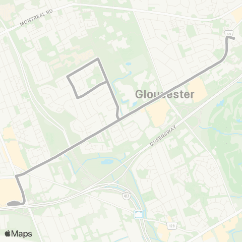 OC Transpo Lester B. Pearson <​> St-Laurent map