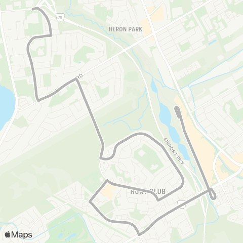 OC Transpo Brookfield <​> Greenboro map