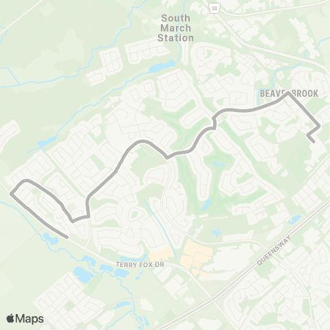 OC Transpo Earl of March <​> Terry Fox map