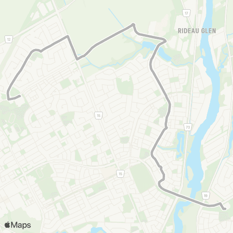 OC Transpo St. Mother Teresa H.S <​> Riverview map