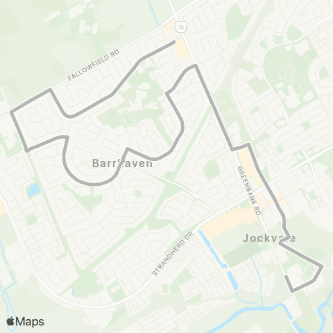 OC Transpo St. Joseph H.S <​> Larkin map