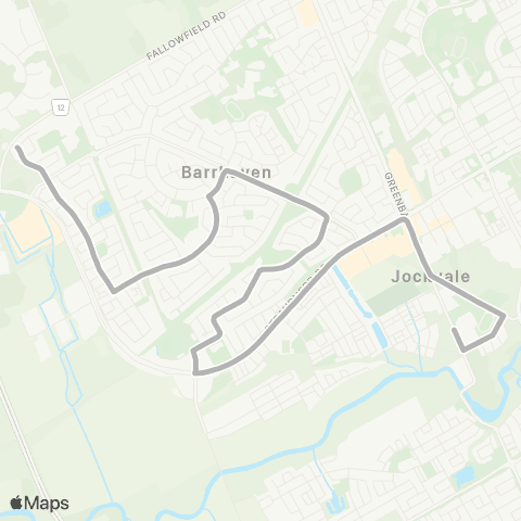 OC Transpo St.Joseph H.S <​> Cobble Hill map