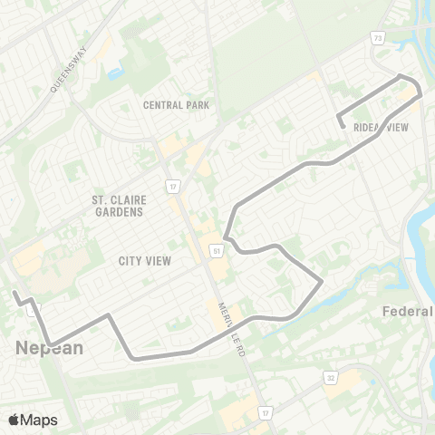 OC Transpo St. Pius <​> Baseline map