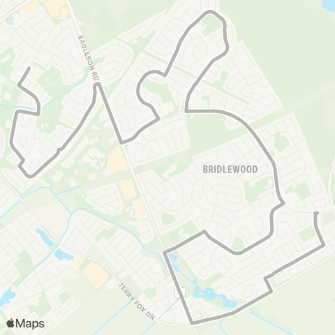 OC Transpo Hope Side <​> AY Jackson map