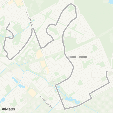 OC Transpo Hope Side <​> AY Jackson map