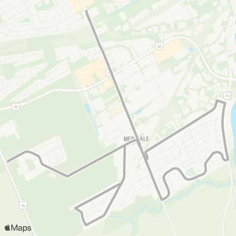OC Transpo Merivale H.S <​> Merivale Gardens map