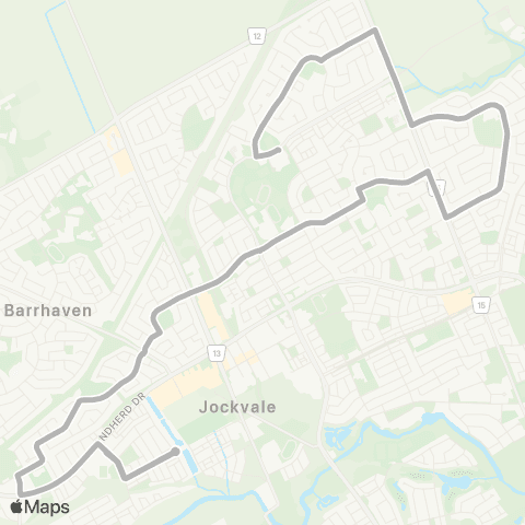 OC Transpo St. Mother Teresa H.S <​> Barrhaven Ctr map