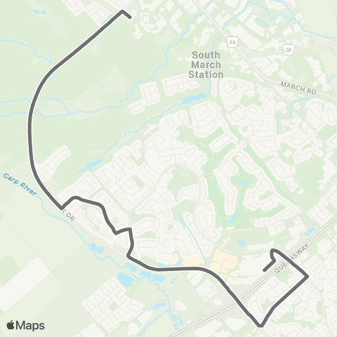 OC Transpo Innovation <​> Terry Fox map