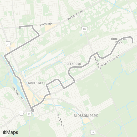 OC Transpo St.Patrick H.S <​> Blohm map