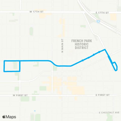 OCTA Santa Ana Regional Transportation Intermodal Ctr - Civic Ctr map