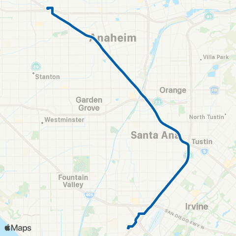 OCTA Fullerton - O C Fairgrounds map