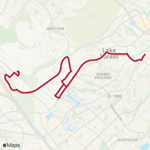 OCTA Irvine Metrolink Station - Lake Forest map
