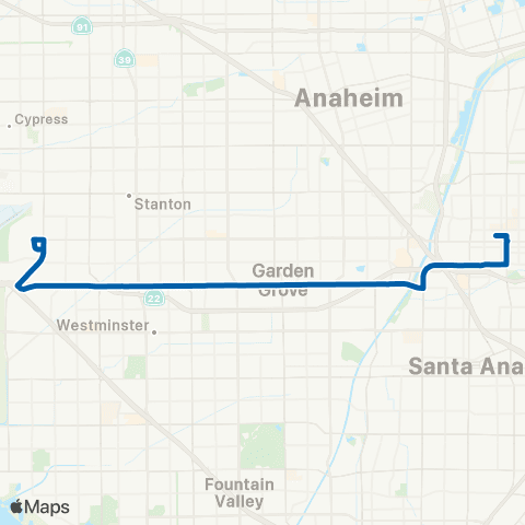 OCTA Garden Grove - Orange map