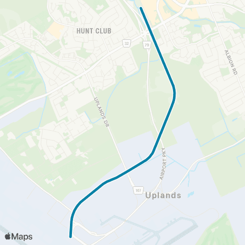 OC Transpo South Keys <> Airport map