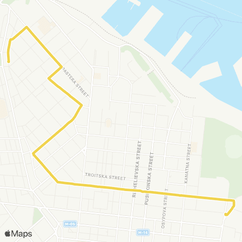 Odesa Bus 2 Парк ім. Тараса Шевченка - вул. Новосельського map