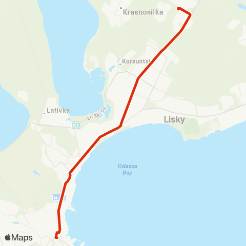 Odesa Bus 1 Пересипський міст - завод "Центроліт" map