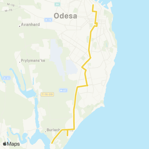 МП ТОВ «Швидкі автобусні маршрути» Пр-т Чорноморський – Економічний університет map