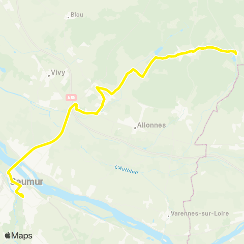 Ogalo La Breille les Pins - Saumur map