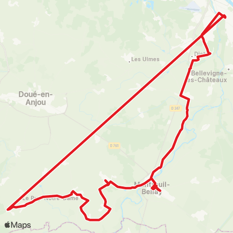 Ogalo St Macaire-du-Bois - Saumur map