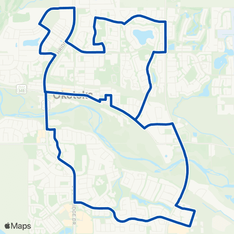 Okotoks Transit Kingfisher map