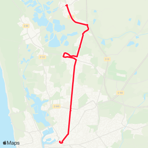 Oléane Mobilités L'Île d'Olonne - Havre d'Olonne - Hôtel de Ville map