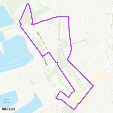 Oléane Mobilités Marinette Centre Ville - Plage map