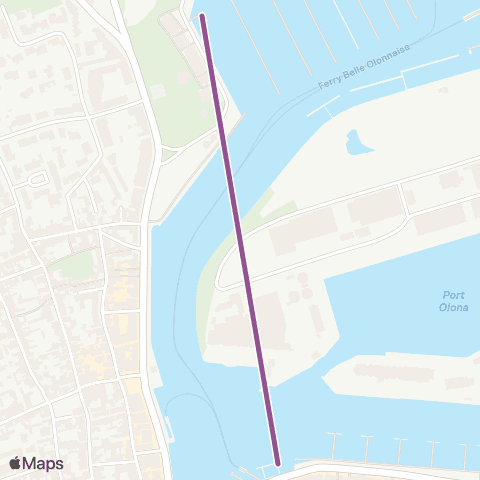 Oléane Mobilités Passeur Ligne Belle-Olonnaise : Port Olona - Quai Guine 2 map